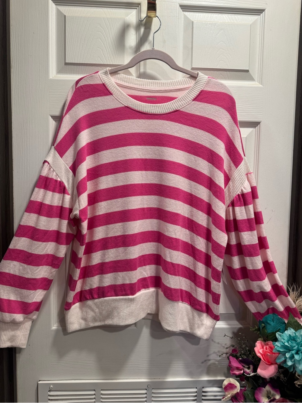 SONOMA Goods For Life Striped Crew Neck Sweater, Size L
